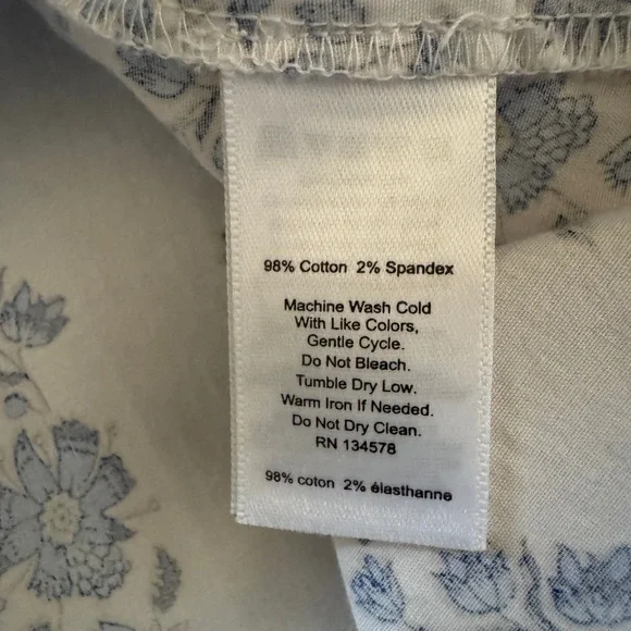 VINEYARD VINES Bella Floral White Ruffle Sleeve Popover - Picture 7 of 8